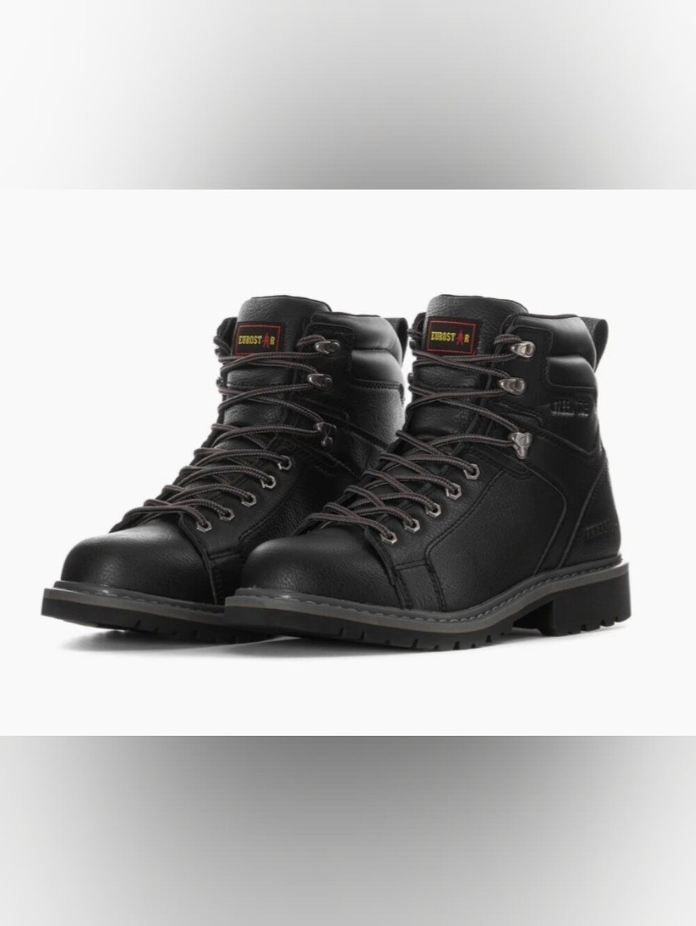 Black Men's Lace-Up Work Boots